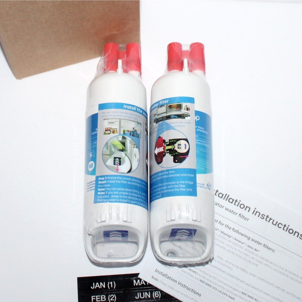 2 Refrigerator Water Filter Whirpool Everydrop Kenmore W10295370A EDR1RXD1B